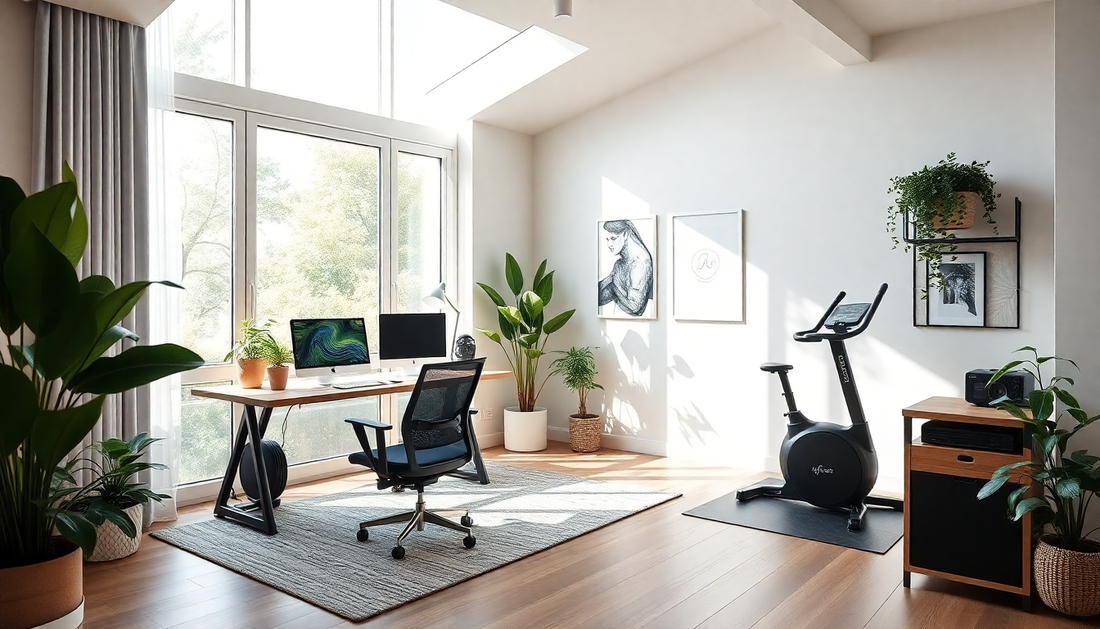 Smart Integration of Technology and Nature: Designing a Future-Ready Home Office and Fitness Space for Enhanced Wellbeing