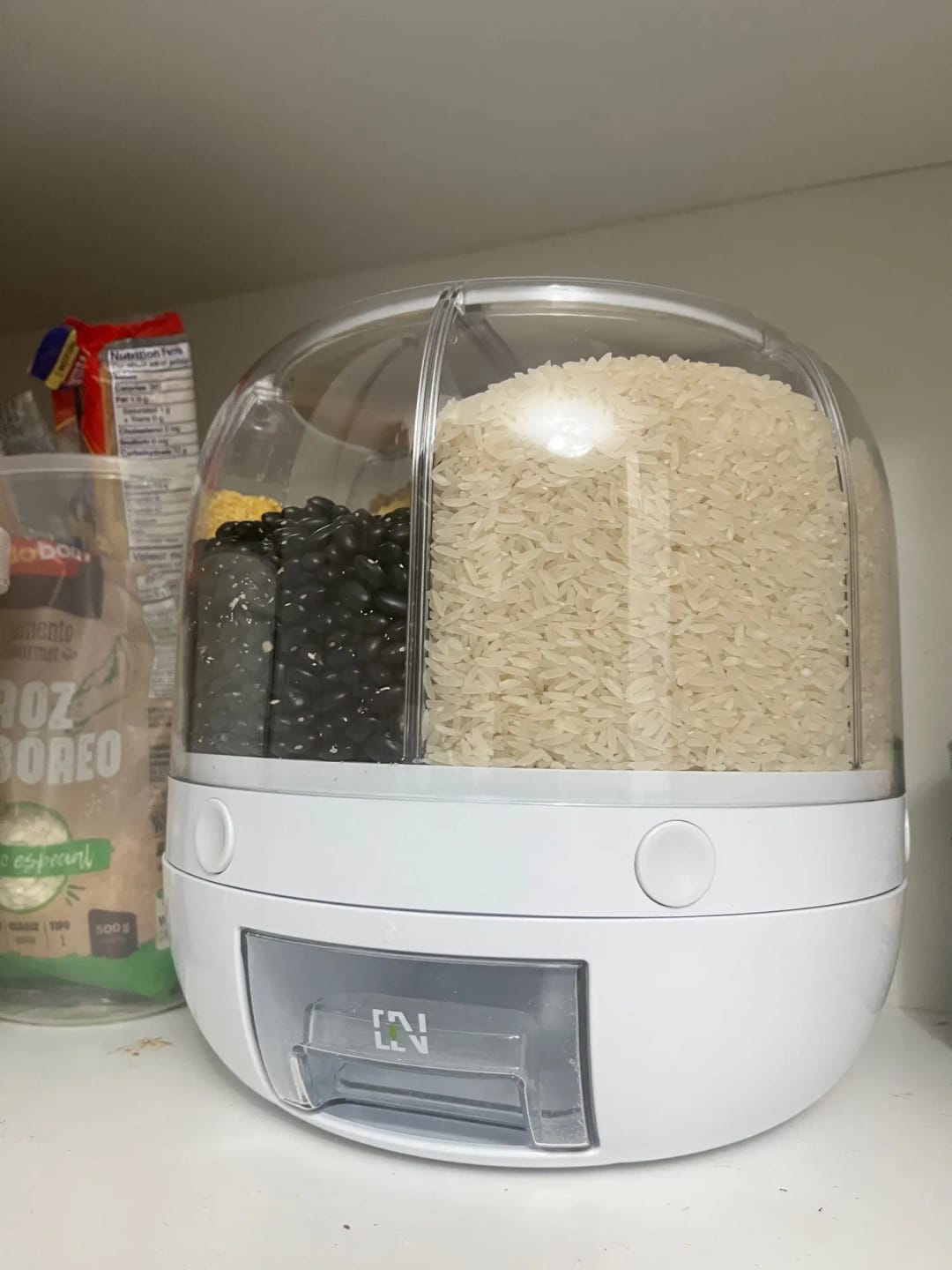 Transform Your Pantry with the 360° Rotating Grain Dispenser