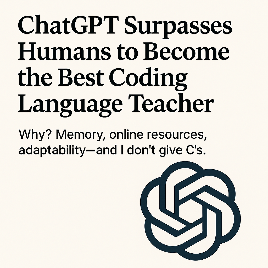 Why ChatGPT Is Now the Best Coding Teacher—And That's Okay, Humans