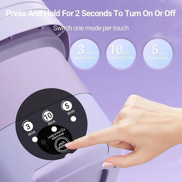 11L Portable Small Washing and Dryer Machine, Collapsible Washer with Spin