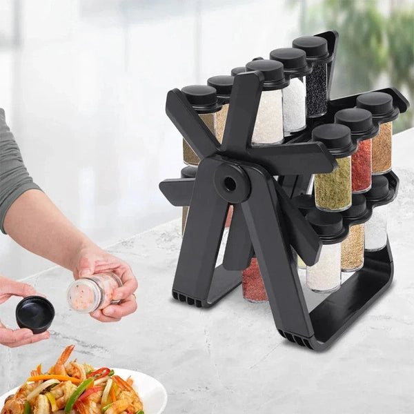 18-Piece Rotating Spice Rack Organizer