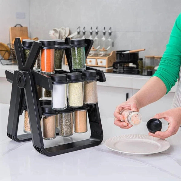 18-Piece Rotating Spice Rack Organizer