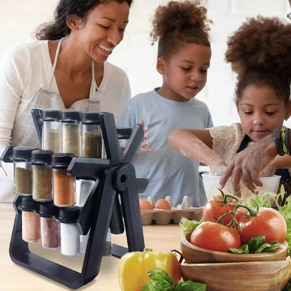 18-Piece Rotating Spice Rack Organizer