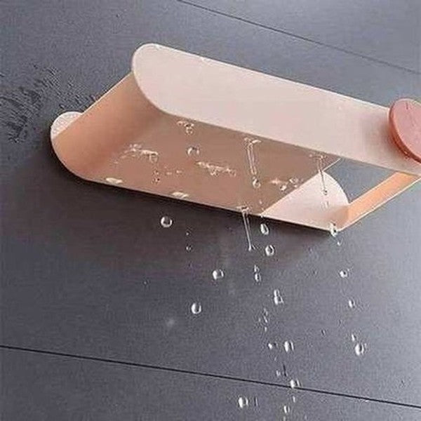 2 In 1 Hair Dryer Holder Bathroom Rack Wall Mounted