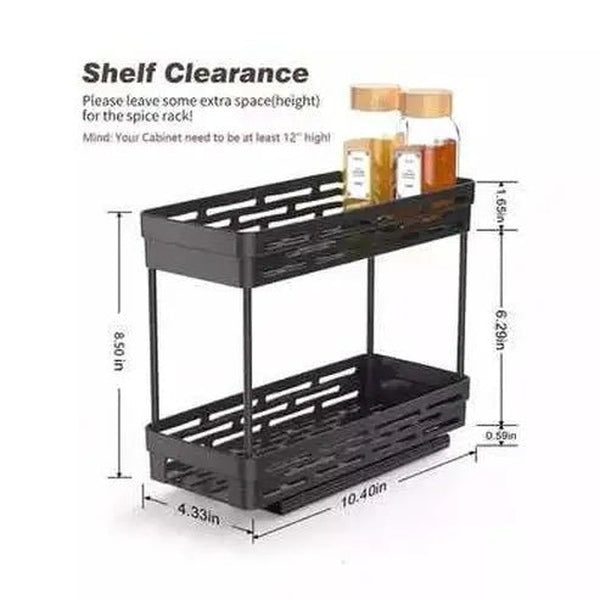 2 Layer Kitchen Storage Organizer for Spices Jars