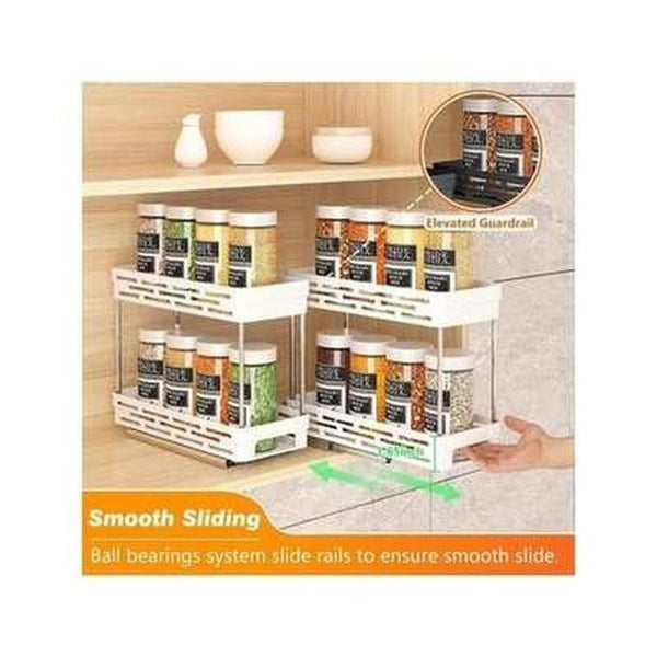 2 Layer Kitchen Storage Organizer for Spices Jars