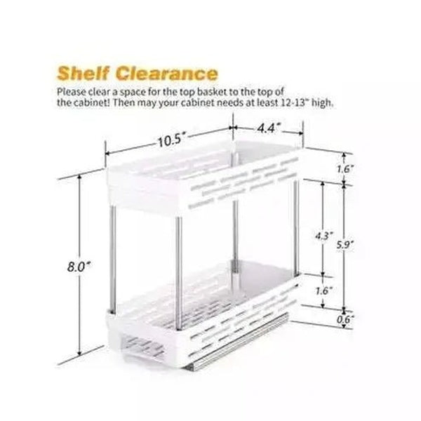 2 Layer Kitchen Storage Organizer for Spices Jars