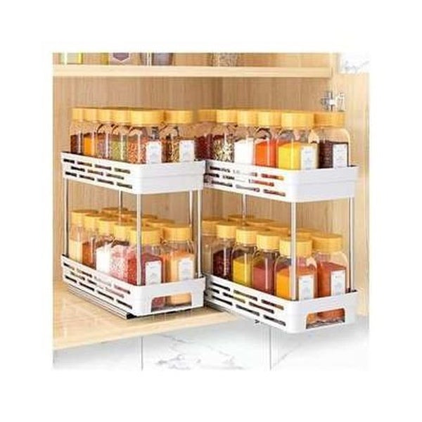 2 Layer Kitchen Storage Organizer for Spices Jars