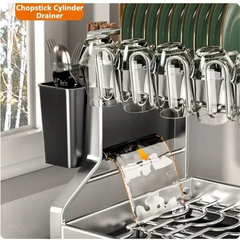 2-Tier Kitchen Dish Drying Trestle Rack