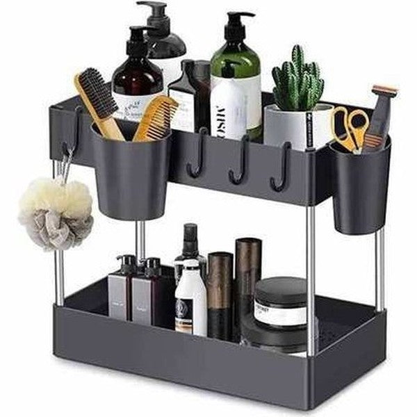 2 Tier Under Sink Organizer Storage Sliding Drawer