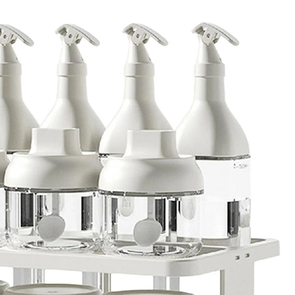 2-Tier Spice Rack Set – Portable Cup Storage Shelf for Kitchen Cabinets