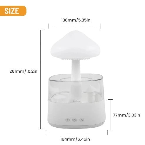2-in-1 Cloud Rain Humidifier for Office Comfort