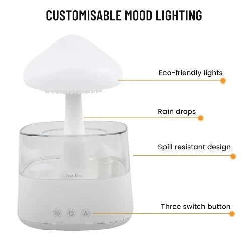2-in-1 Cloud Rain Humidifier for Office Comfort