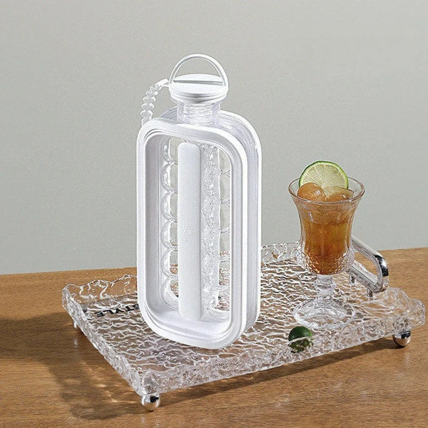 Easy-release ice ball mold with carrying handle