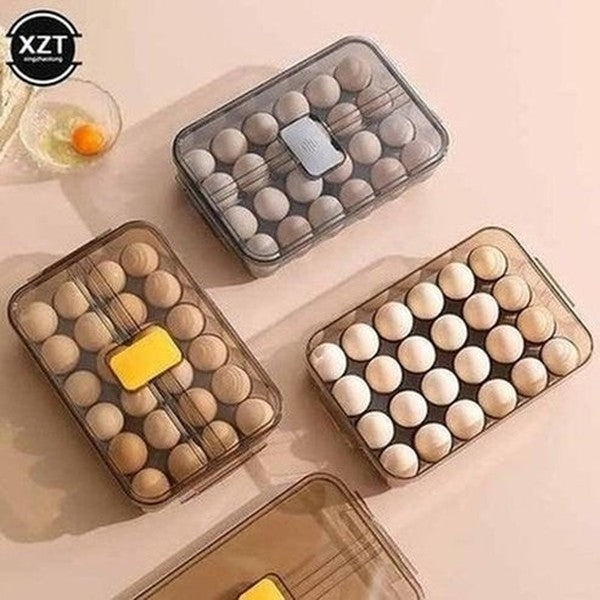 24 Grids Egg Holder Stackable Portable Plastic Storage Egg Box