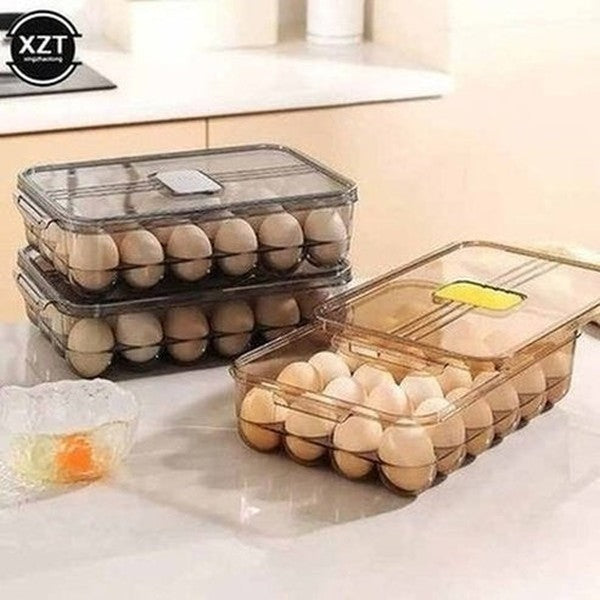 24 Grids Egg Holder Stackable Portable Plastic Storage Egg Box
