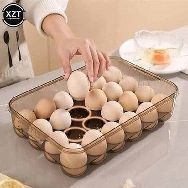 24 Grids Egg Holder Stackable Portable Plastic Storage Egg Box