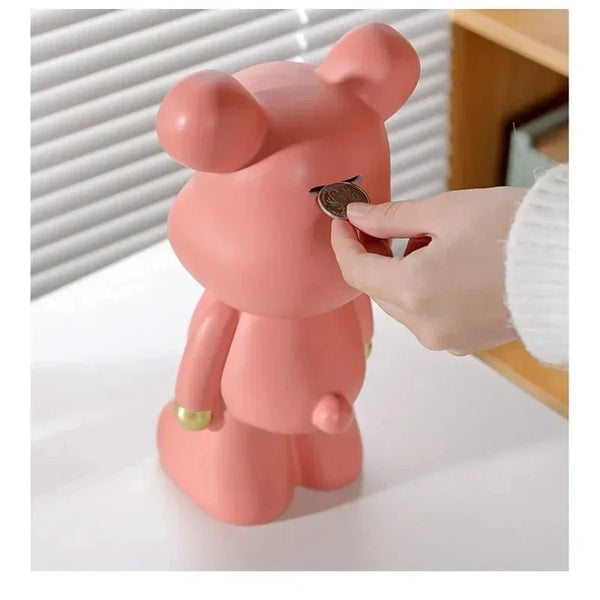 28cm Teddy Bear Piggy Bank – Creative Living Room Decoration