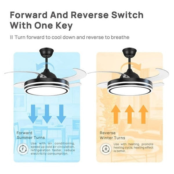 Modern Ceiling Fan Light LED Fan with Remote Control