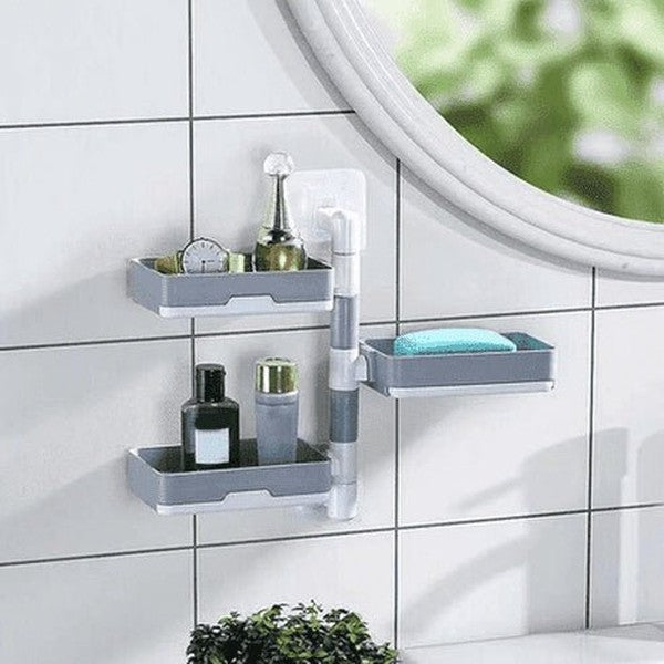 3 Layer Wall-Mounted Rotating Soap Dish