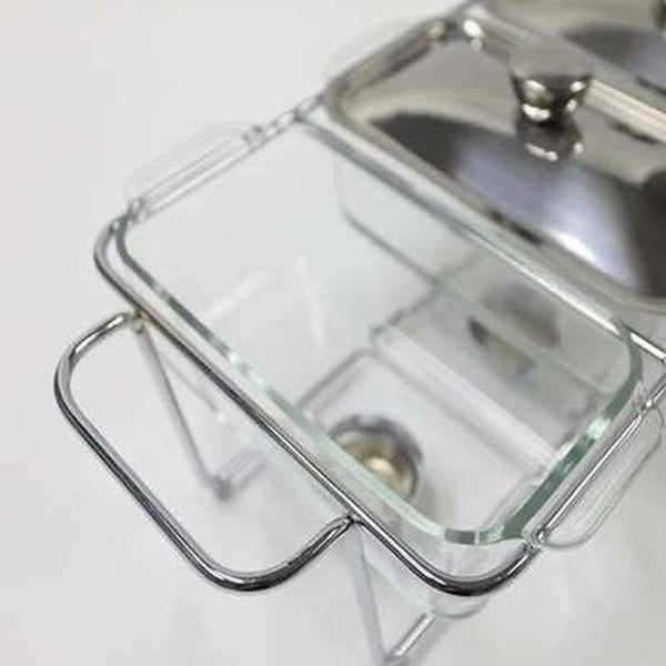 3 Slots Food Warmer Glass Buffet Catering