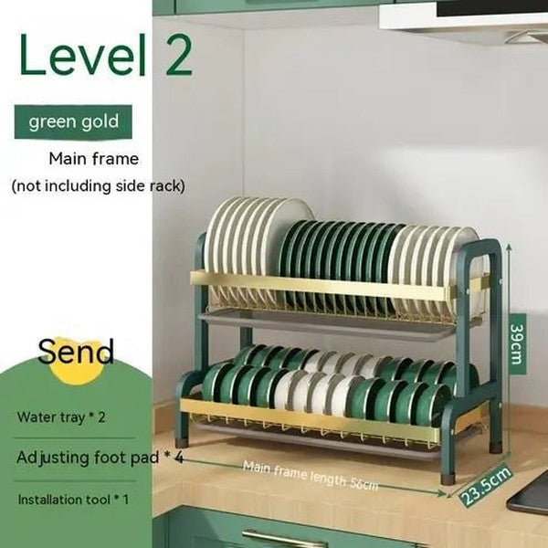 3 Tier Dish Drainer with Utensil Holders