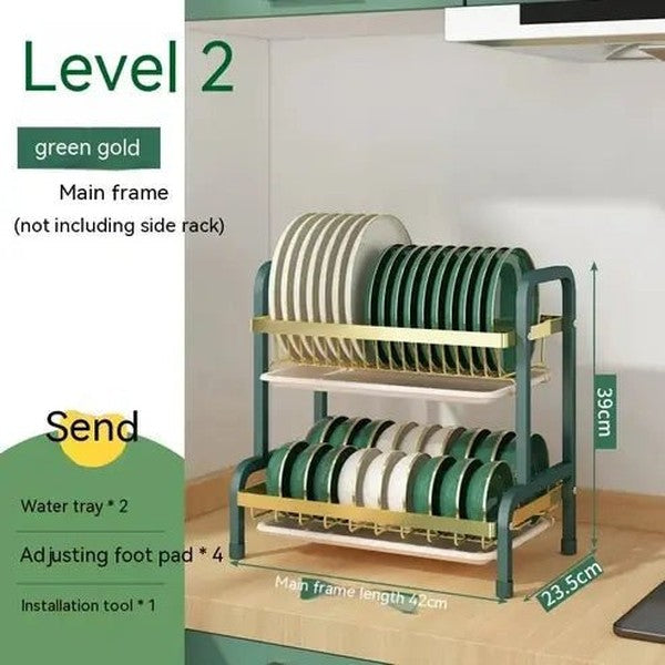 3 Tier Dish Drainer with Utensil Holders