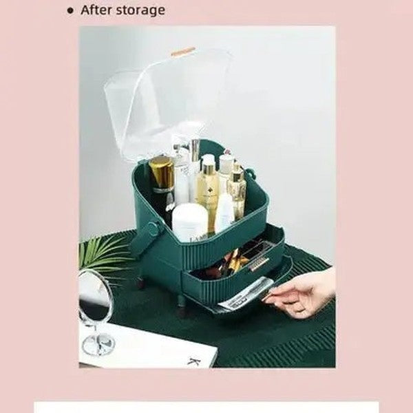 3 Tier Spacious Cosmetic Storage Box with Dust Prevention