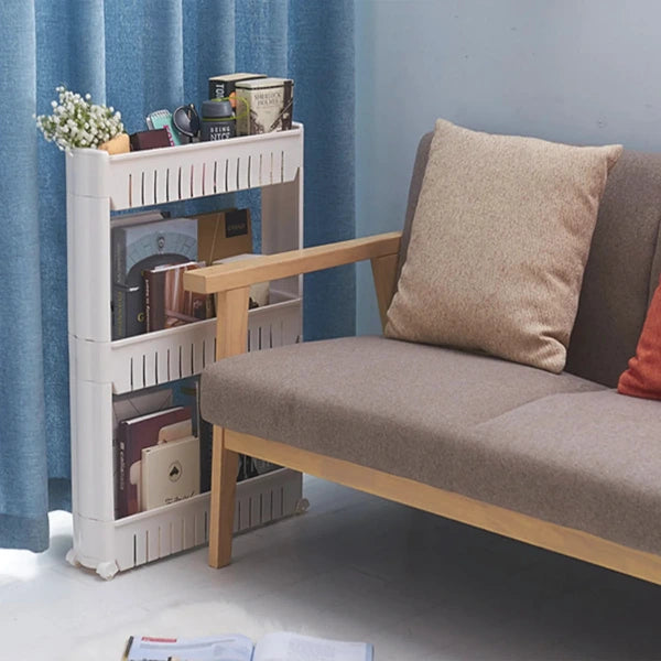 3-Tier Mobile Storage Cabinet on Wheels for Bathroom or Kitchen