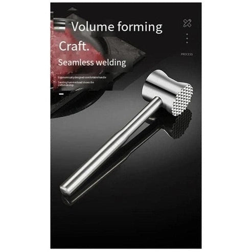 304 Stainless Steel Meat Tenderizer Mallet for Steak, Chicken, and Pork