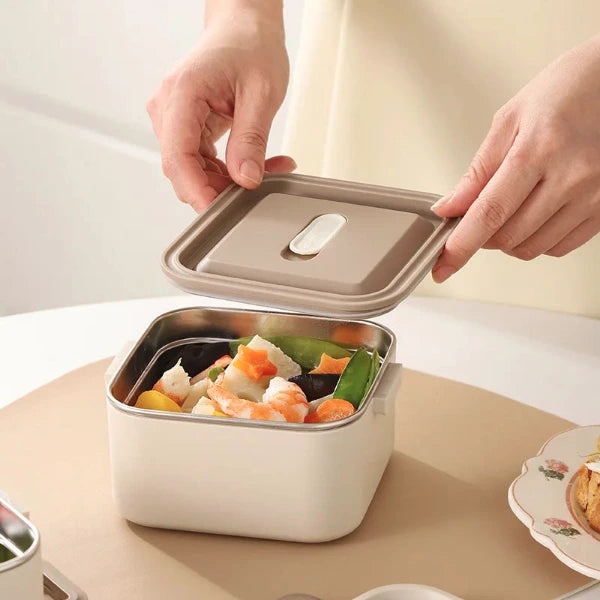 304 Stainless Steel Bento Lunch Box – Leakproof Microwavable Multi-layer Food Container