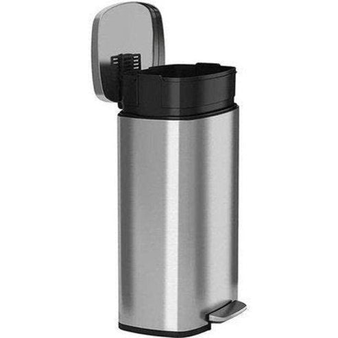 30L/50L Trash Can,Stainless Steel Dustbin with Pedal