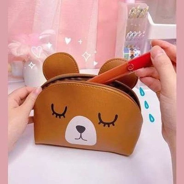3D Cute Bear Panda Women Cosmetic Makeup Bag