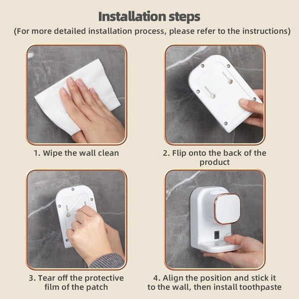 3 Modes Smart Toothpaste Dispenser, Automatic Sensor Electric Wall Mounted