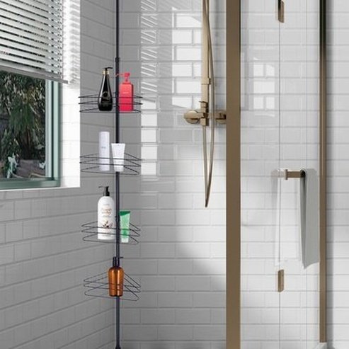 4-Layer Metal Corner Shower Storage Caddy