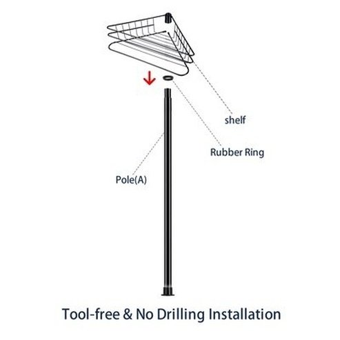 4-Layer Metal Corner Shower Storage Caddy