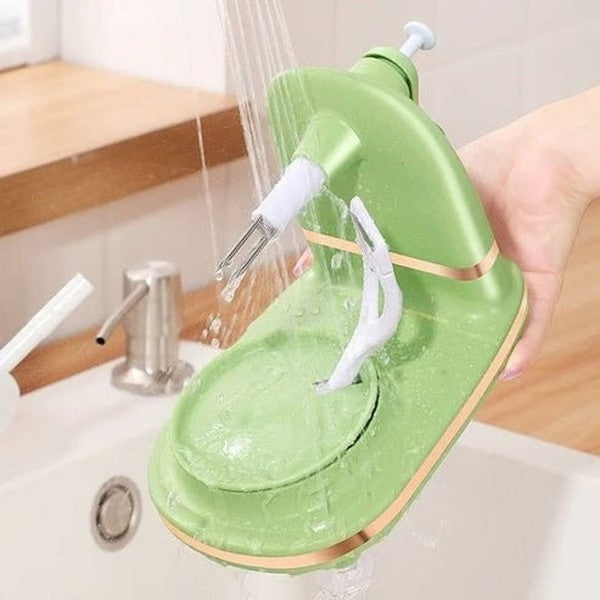 Portable Fruit Peeler and Slicer | Hand Crank Apple, Pear, and Vegetable