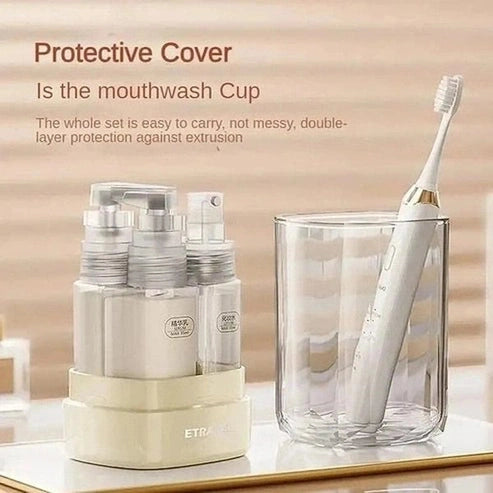 4-in-1 Travel Split Bottle Set - Reusable Leak-Proof Toiletry Containers