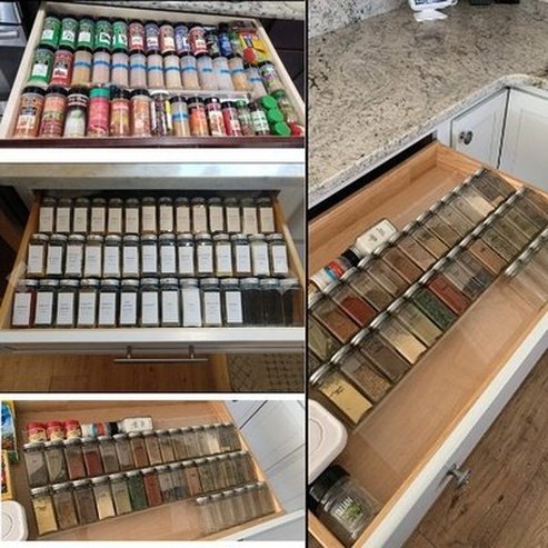 4 Tier Spice Rack Tray Drawer Organizer Kitchen Sauce Bottle Holder Cabinet Drawer Organizer Seasoning Bottle Jar. Kitchen Organizers. Type: Spice Organizers.