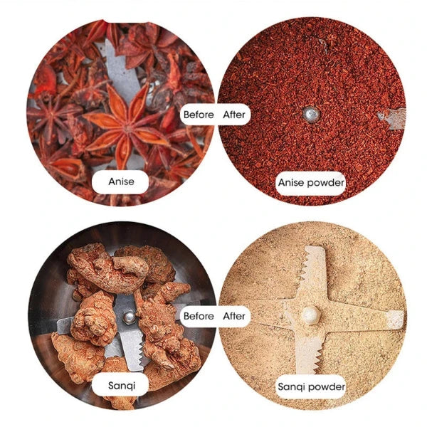 400W Electric Multifunctional Coffee Grinder, Kitchen Cereal Nuts Beans Spices Grains Grinder Machine for Home