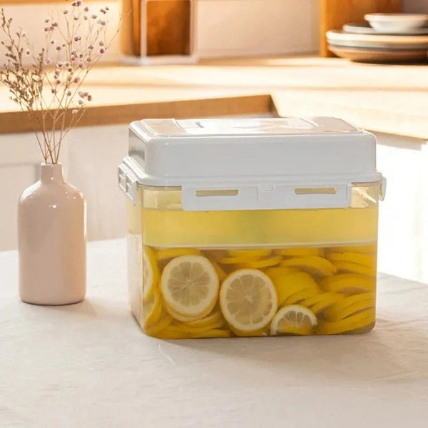 4/5L Kimchi Container – Portable Leakproof Fermentation Bin with Press Plate for Kitchen