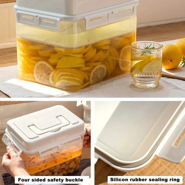 4/5L Kimchi Container – Portable Leakproof Fermentation Bin with Press Plate for Kitchen