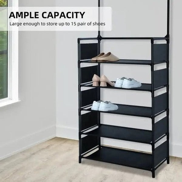 5-Tier Hall Tree with Shoe Rack