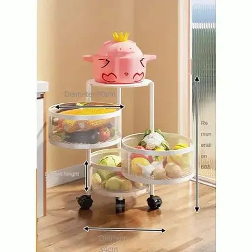 5-Tier Rolling Fruit and Vegetable Storage Cart