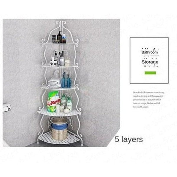 5 Tier Nordic Style Bathroom Storage Corner Rack