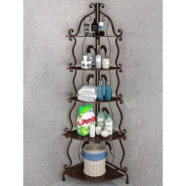 5 Tier Nordic Style Bathroom Storage Corner Rack