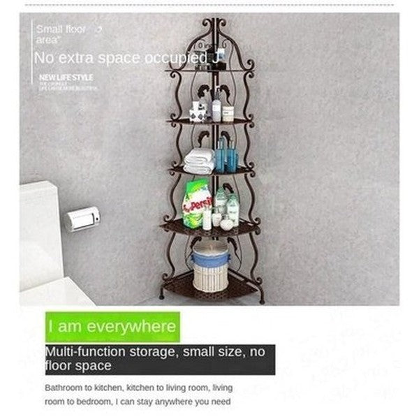 5 Tier Nordic Style Bathroom Storage Corner Rack
