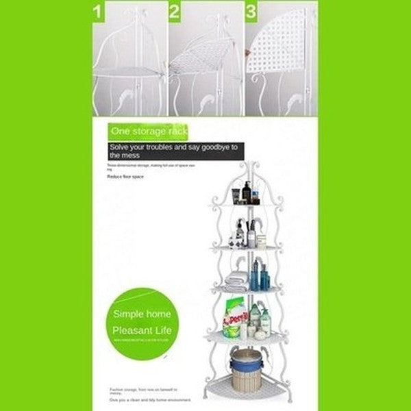 5 Tier Nordic Style Bathroom Storage Corner Rack