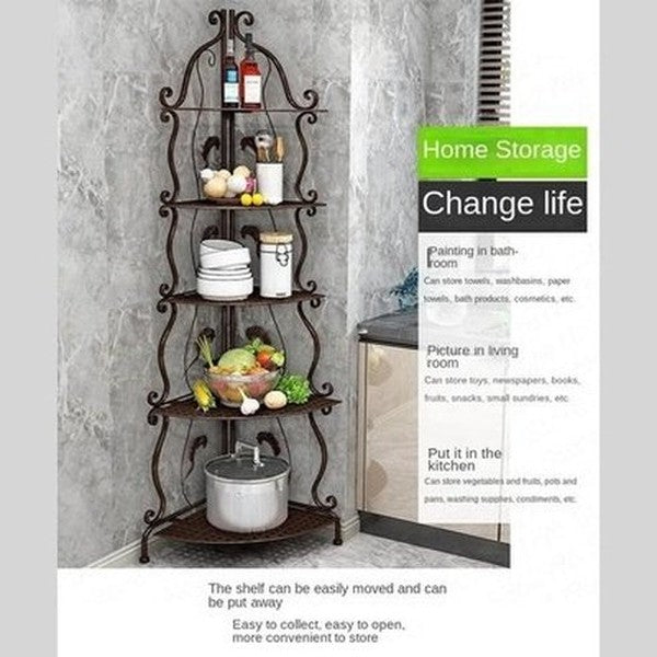 5 Tier Nordic Style Bathroom Storage Corner Rack