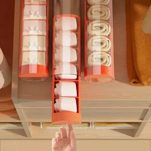 6-Grid Cylinder Underwear Drawer Organizer